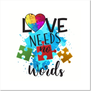 autism heart love Posters and Art